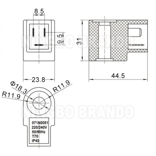 Соленоидная катушка для нефтяного насоса Danfoss 071N0051