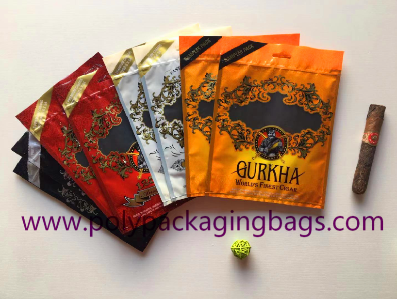 Wholesale Plastic Ziplock Humidity Fresh Keeping Cigar Wrapping Bags