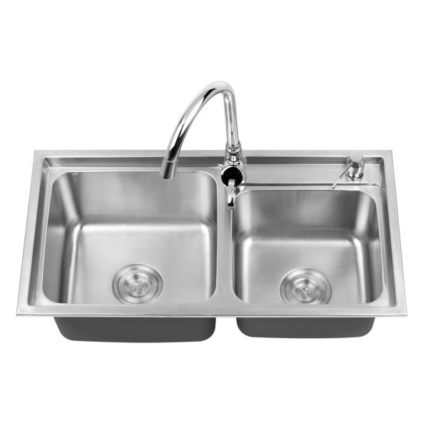 Раковина 304/201 нержавеющей стали сатинировки кухни шара держателя верхней част