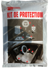 Biodegradable Disposable Car Seat Cover, 5 In 1 Kit Protection, Masking Film, Wheel Bags, Tyre Sack