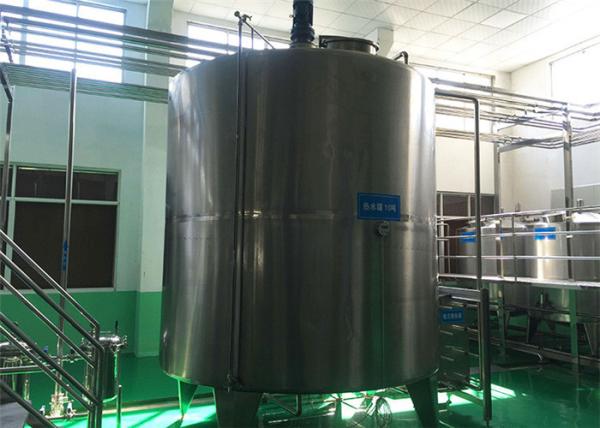 Easy Clean Stainless Steel Liquid Storage Tanks Jacketed Type For Milk Production