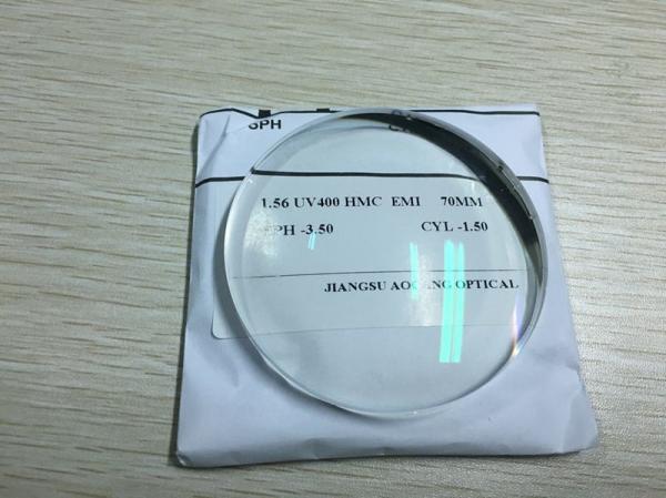 UV400 Protection 1.56 Index Lenses , AR Coating Cr39 Single Vision Prescription Lenses