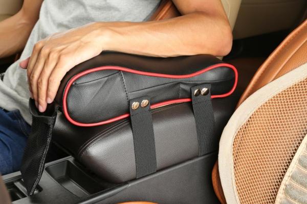PU Leather Organizer Memory foam  Car Armrest Cushion
