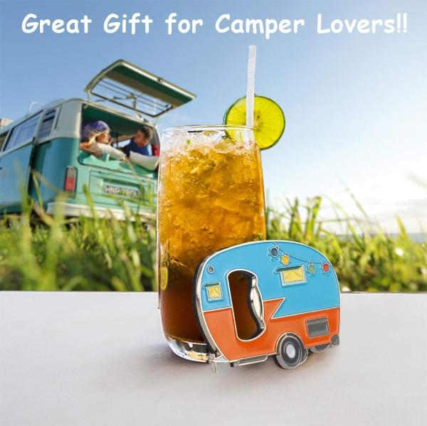 Durable Custom Magnet Bottle Opener With Fridge Magnets Sticker For Camper Lovers