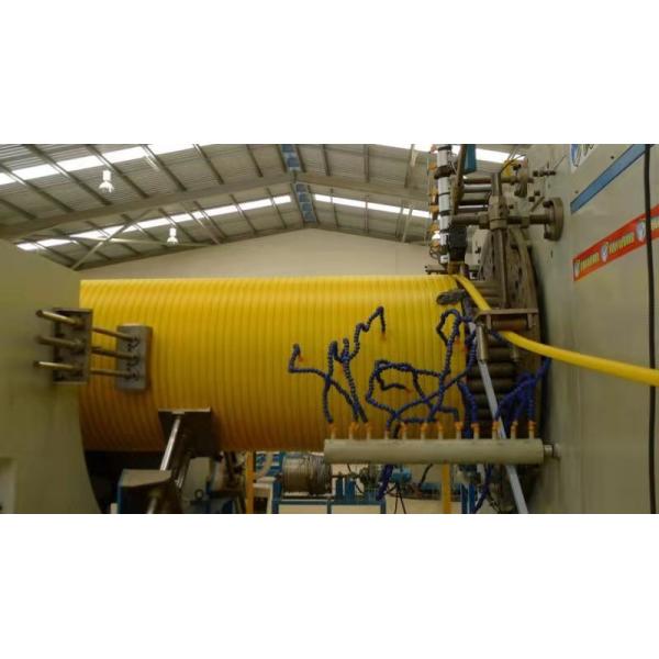 HDPE полой структуры стены спиральной трубы пластиковой экструдерной экструзионной линии