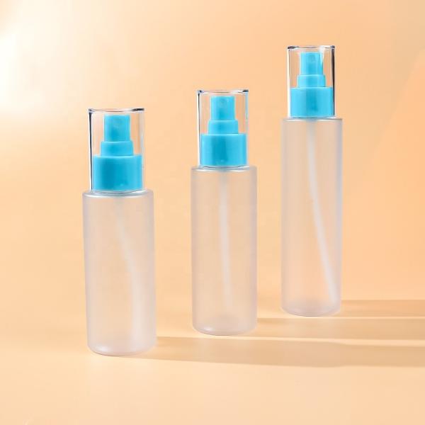 Bouteilles de pulvérisation en plastique de 100 ml de 120 ml de 150 ml avec sérigraphie de luxe