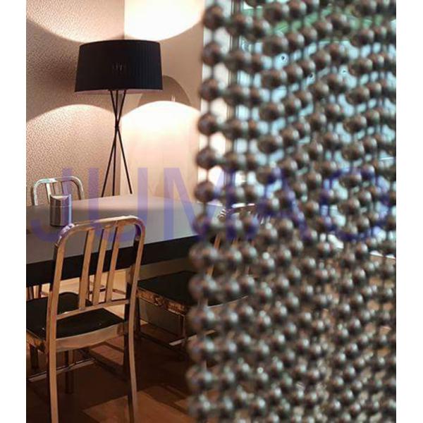 0.177 Inch Diameter Metal Ball Chain Beaded Curtains For Exterior Decoration