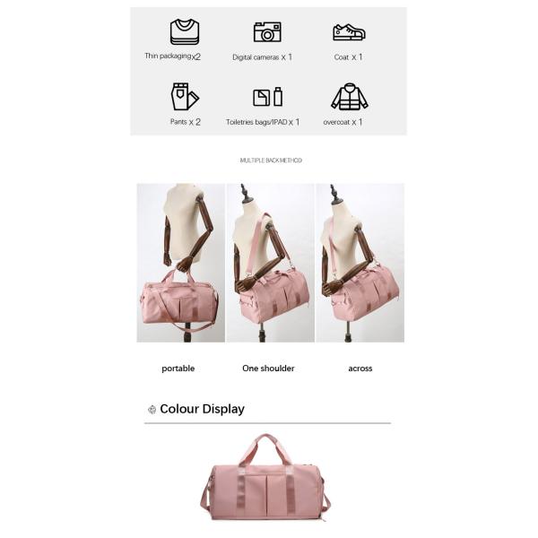 Custom Branded Nylon Gym Bags ,  Anti Theft Waterproof Fabric Sports Luggage Bag