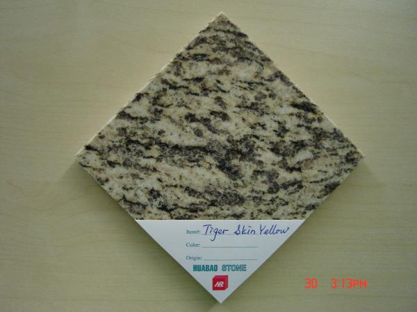 Tiger Skin Yellow Granite Stone Slab Tiles Tops Stairs Steps Flooring Wall