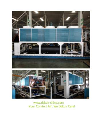 Air cooled chiller screw type 100TR with R134a gas