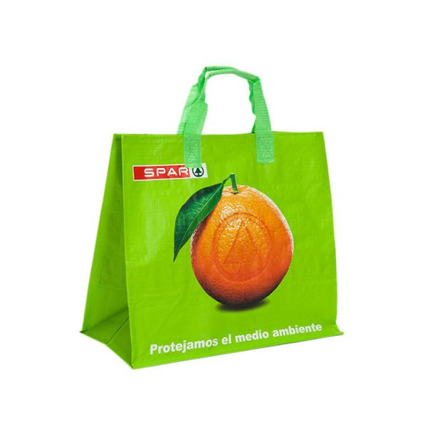 Large reusable customized logo printing pp woven bag