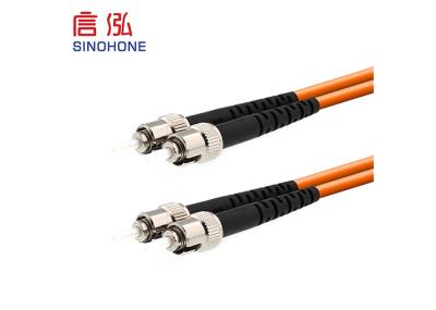 Duplex Fiber Optic Patch Cord , ST To ST Fiber Patch Cable UPC Polish Type  9/125 M