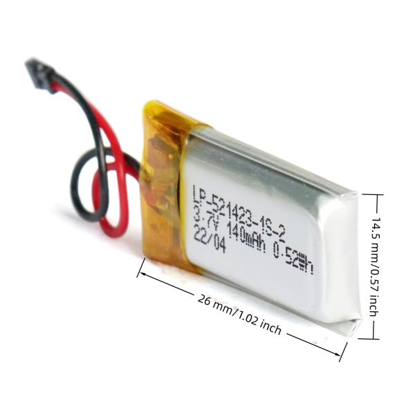 LP-521423-1S-2 Batería de polímero de litio 3.7V 160mAh Celda recargable para auriculares Bluetooth