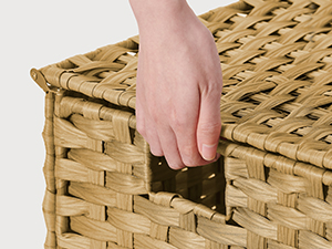 Laundry Hamper With Lid, 23.8 Gallon (90 L) Synthetic Rattan Clothes Laundry Basket With Lid And Handles, Foldable, Removable Liner, Goose Yellow