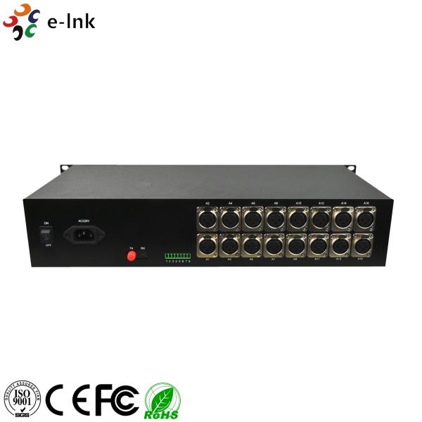 Multiplexeur audio de fibre d'émission de 1~16 XLR