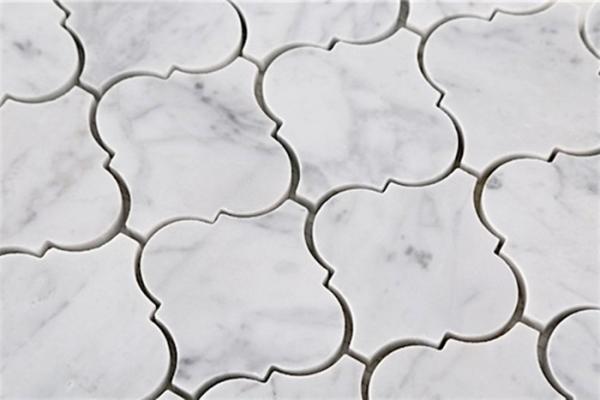 Decorative Geometric Lantern Stone Mosaic Tile Arabesque Baroque Shaped