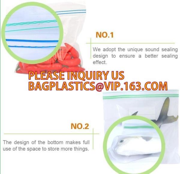 PE double sealed lock good quality bag zipper plastic cheap colorful bag zip, Double zip seal space saver zipper poly ba