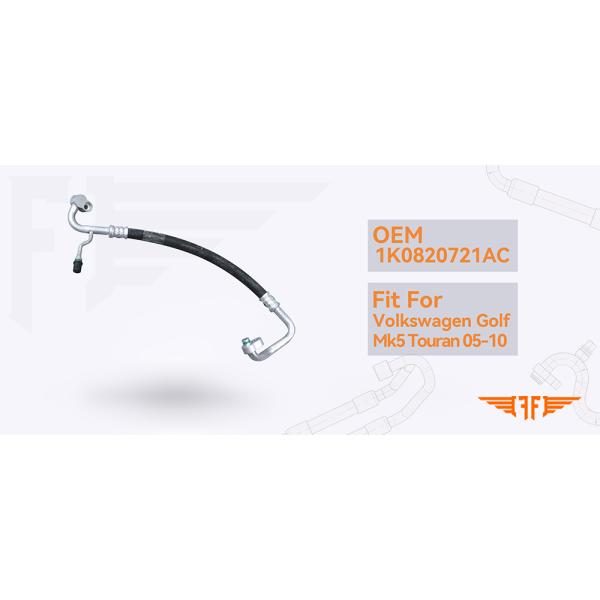 VW Golf 1K0820721AC Automotive Air Conditioning Aluminum Tubing For 05-10 Mk5 Touran