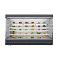 4 étagères boissons affichage open chiller avec rideau de nuit et éclairage LED