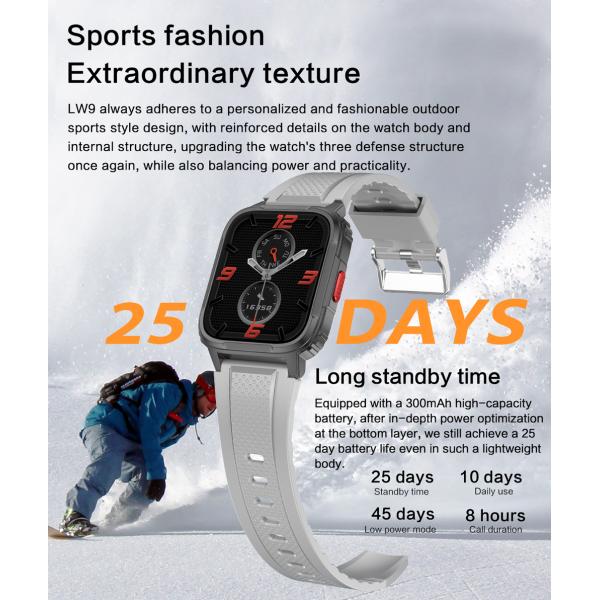 LW9 Bluetooth Call Smart Watch Поддержка Android и IOS Спортивные умные часы