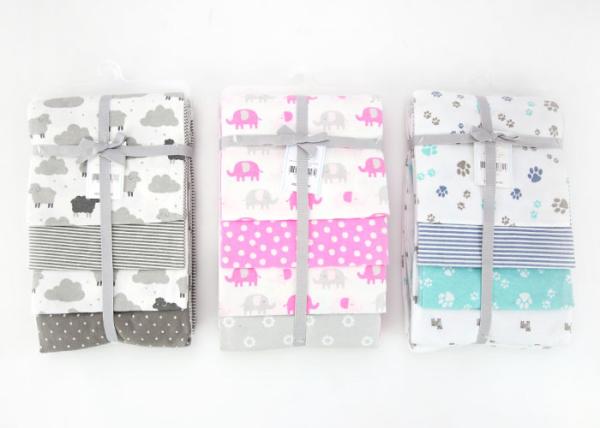 4pk Flannel Baby Blanket For Summer , Comfortable Neutral Baby Crib Blankets