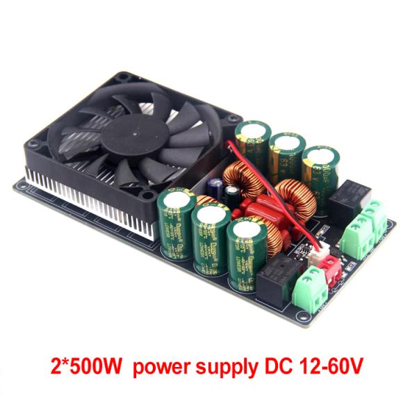 Molde privado NO 2 * 500W Clase D Digital Stereo HiFi Amplificador de potencia de la placa 12V 24V 36V 48V para el coche Karaoke Subwoofer de cine en casa altavoz