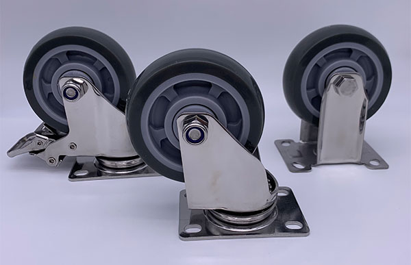 Нержавеющая сталь SS поворачивает на шарнирах колесо рицинуса на коррозионная среда 3 дюйма