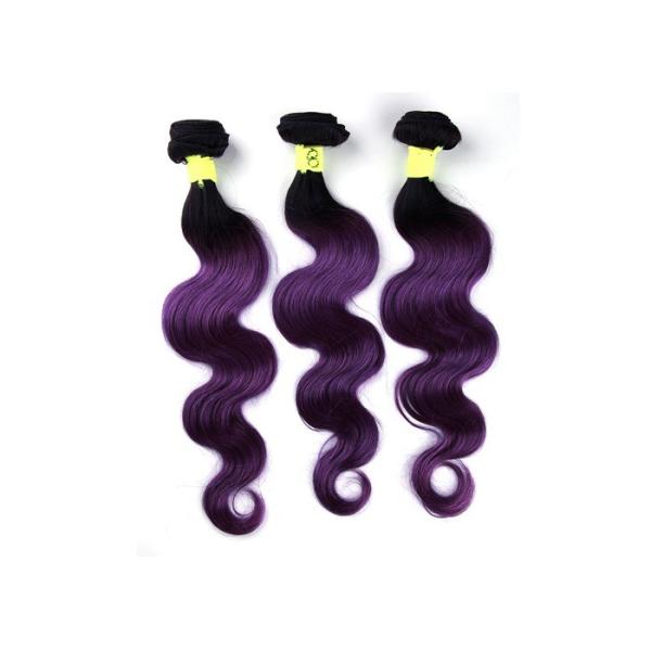 Purple Color Soft 14 Inch Brazilian Virgin Hair Body Wave For Wedding