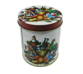 Custom Candy Tea Packaging Box Round Tinplate Storage With ISO9001 Approval