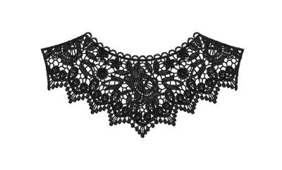 Embroidery collar water soluble lace neck trim