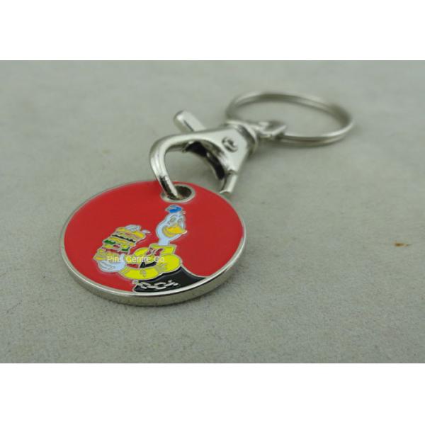 Customized Trolley Coin Keyring , Shopping Trolley Coin Holder / Caddy Coin with Key ring