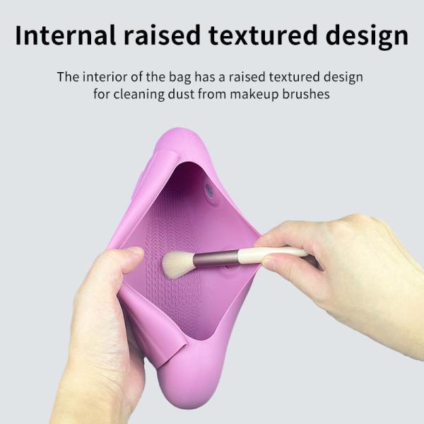 Logo Customized Silicone Travel Cosmetic Organizer for Women and Girls
