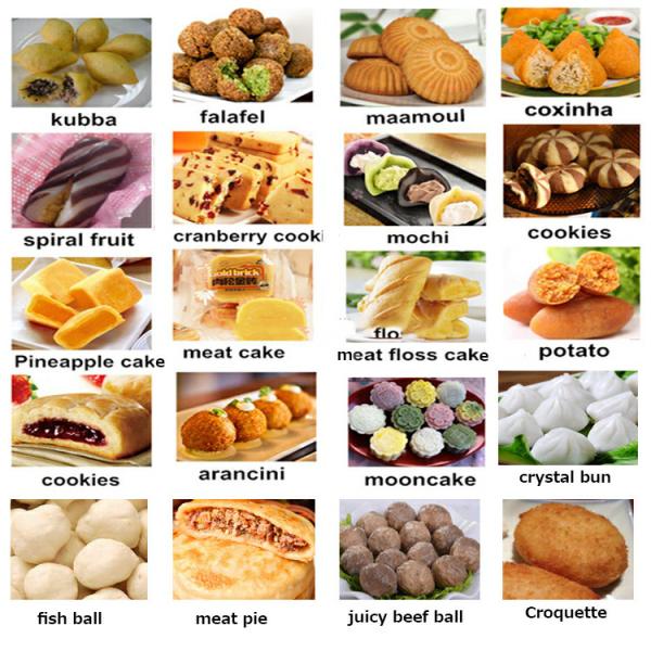 L'équipement automatique de fabrication de la ligne de production de la machine de pressage de gâteau de lune maamoul