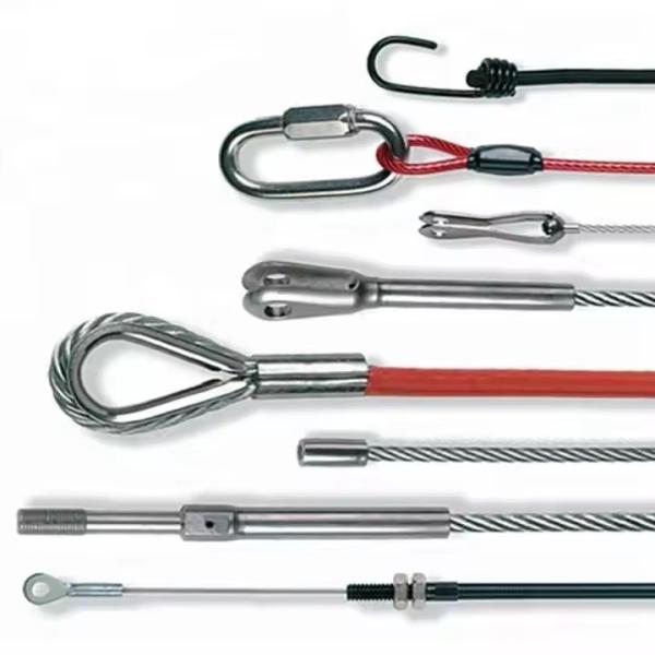 Vente directe d'usine, élingue en câble d'acier galvanisé et revêtu de PVC à haute résistance, assemblage de câbles d'acier avec boucles