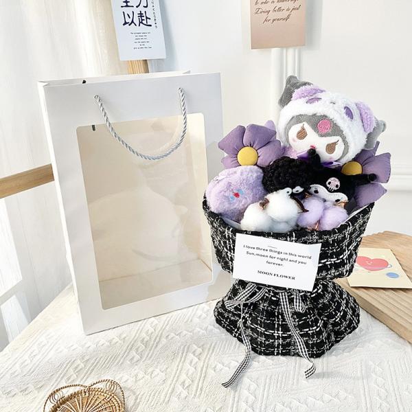 Exquisite Cartoon Romi Plush Doll Bouquet Small Fragrance Style Qixi Teacher's Day Small Doll Gift Handbag Set