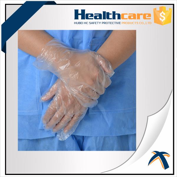 Transparent Disposable Hand Gloves Food Grade Polythene LDPE One Time Gloves