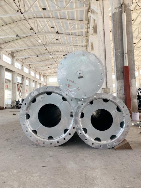 66KV Galvanized Electrical Transmission Steel Utility Poles With Zinc Coating