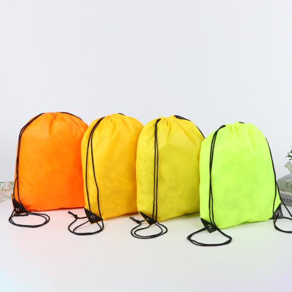 String Closure Custom Logo Nylon Drawstring Bag Backpack Recycled Waterproof Polyester