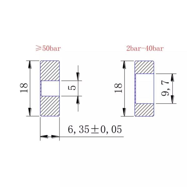 датчик 10 давления 14mm керамического датчика давления 18mm керамический пьезорезистивный - 300Bar