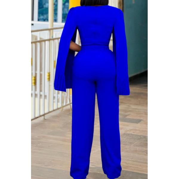 Нога изготовленных на заказ женщин Китая фабрики одежды твердая широкая отбортовала комбинезон рукава накидки длинный