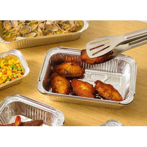 Customized Logo Aluminum Foil Container with Lids Delivery Packaging Biodegradable Box