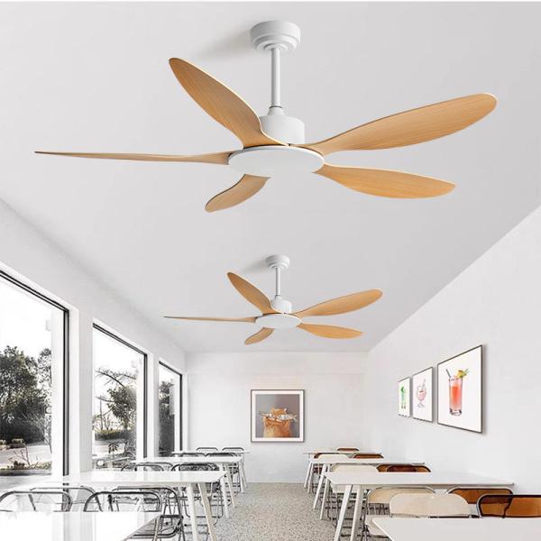 Ventilateur de plafond intérieur moderne Conversion de fréquence 56 pouces télécommande de lumière Ventilateur de plafond libre