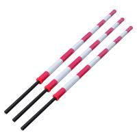 Tubo de fibra de carbono de color rojo y blanco de espuma exterior de película reflectante de barrera de puerta de brazo redondo