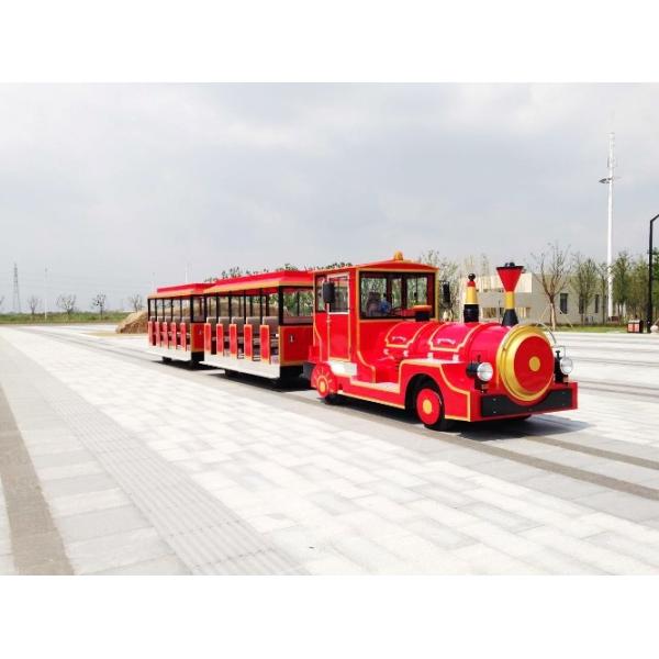 Поезд 42 человеков электрический Trackless с мотором DC для спортивной площадки парка атракционов