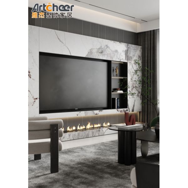 Modern Adjustable Height TV Cabinet Stand with Customized Size and Eco Friendly Material