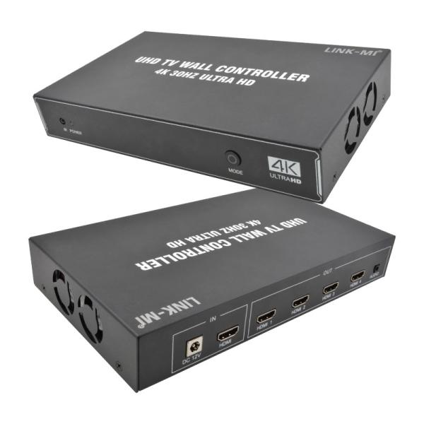 1X4 1X3 1X2 4K Video Wall Controller 30Hz 4 Channels HDMI TV Video Wall Processor 2x2