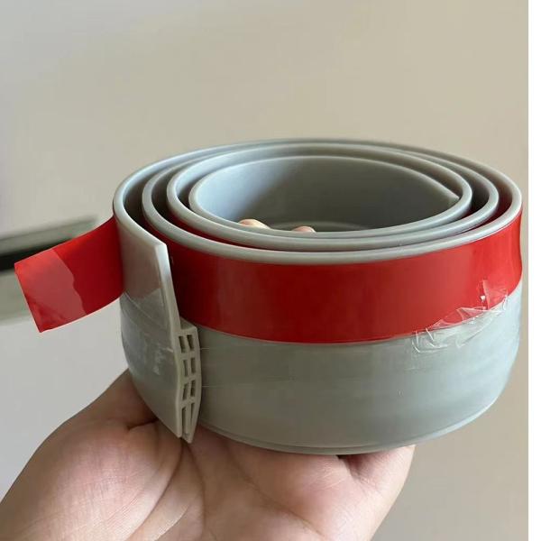 Brown TPE Door Draft Stopper for Under Door Bottom Seal Strip Home Weather Stripping
