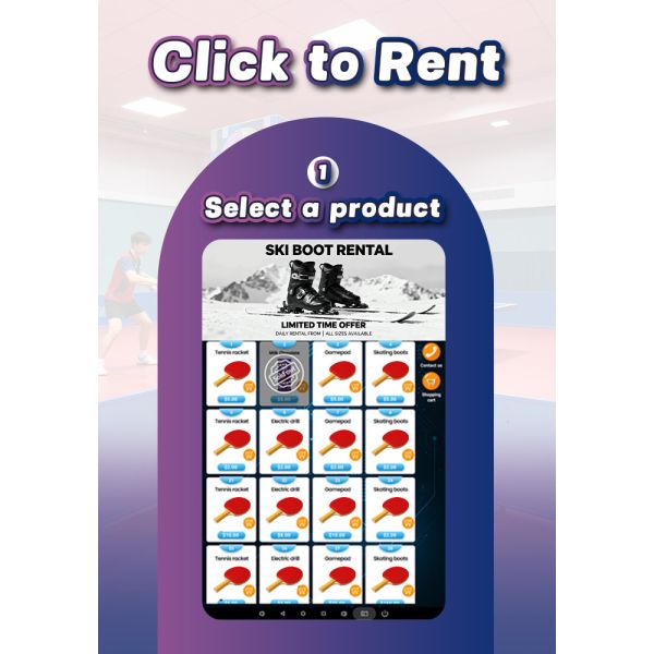 Table Tennis Racket Rental Locker Vending Machine Ideal for Gyms, Schools, Sports Centers