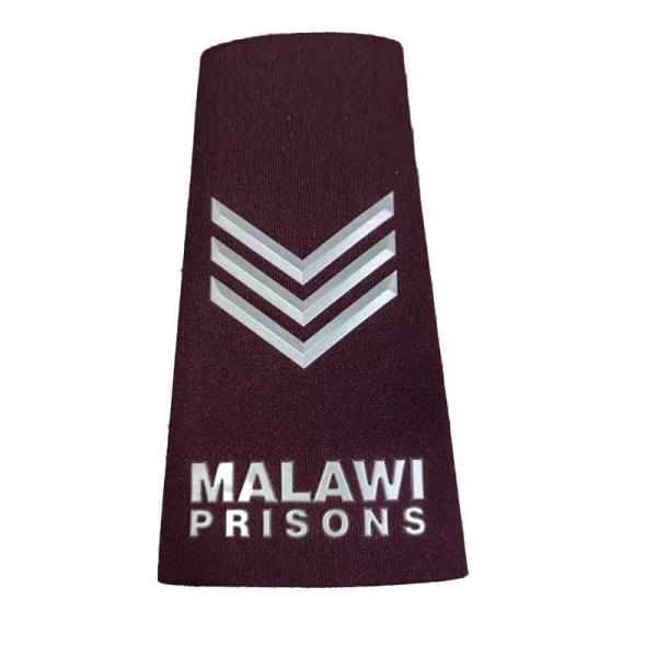 Burgundy Embossed Composite Epaulets Uniform Accessories