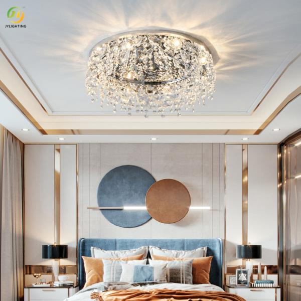JYLIGHTING LED Ceiling Lamp High-end Crystal Living Room Modern Simple Net Red Bedroom Combination LED Ceiling Light